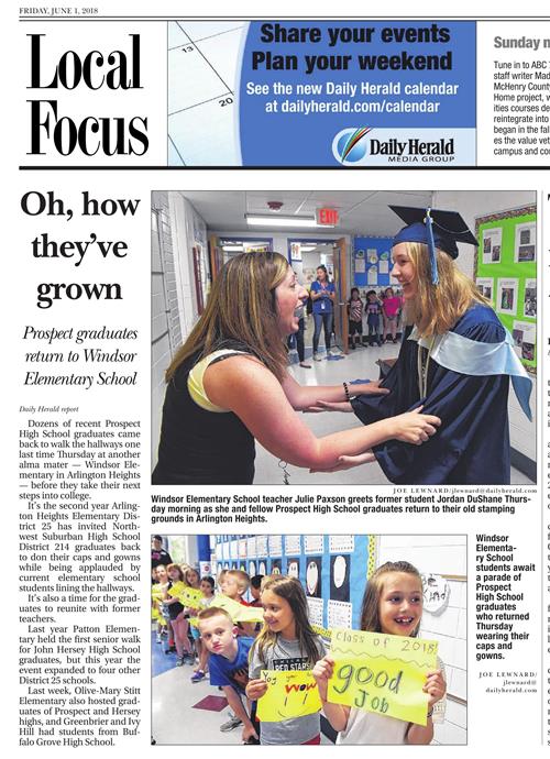 Windsor's Senior Walk appeared in the Daily Herald on page 3. Windsor's Senior Walk appeared in the Daily Herald on page 3.